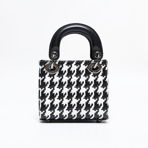 Christian Dior 2017 Micro Lady Dior Handbag Black White WS21806
