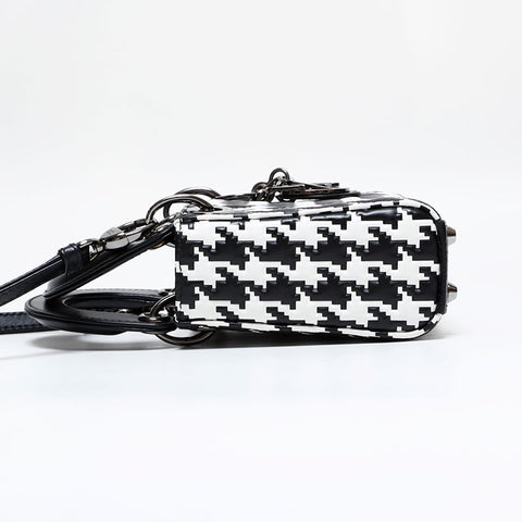 Christian Dior 2017 Micro Lady Dior Handbag Black White WS21806