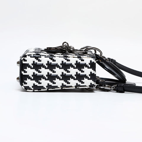 Christian Dior 2017 Micro Lady Dior Handbag Black White WS21806