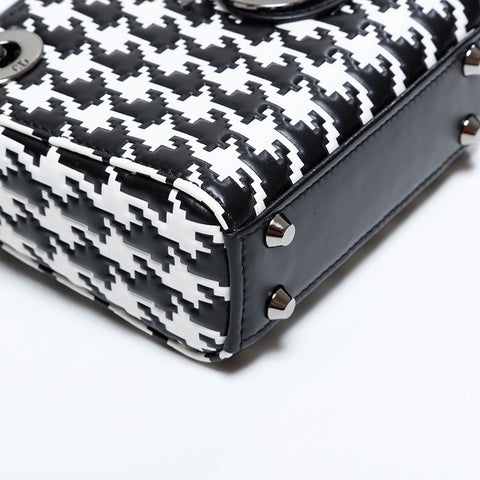 Christian Dior 2017 Micro Lady Dior Handbag Black White WS21806