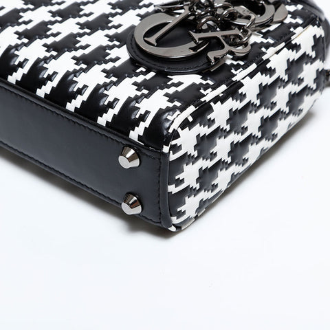 Christian Dior 2017 Micro Lady Dior Handbag Black White WS21806