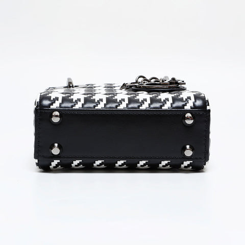 Christian Dior 2017 Micro Lady Dior Handbag Black White WS21806