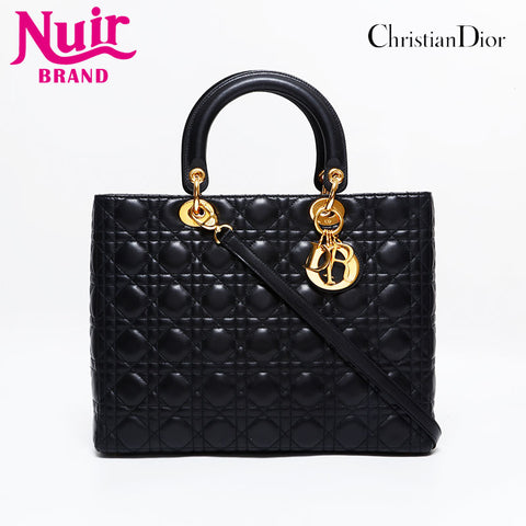 Christian Dior Lady Dior Canage 2WAY Handbag black WS21807