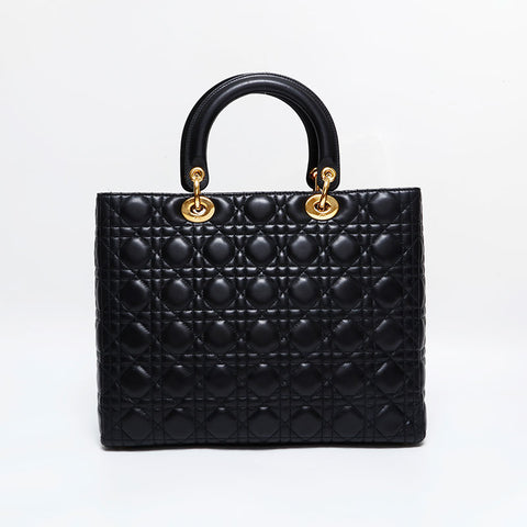 Christian Dior Lady Dior Canage 2WAY Handbag black WS21807