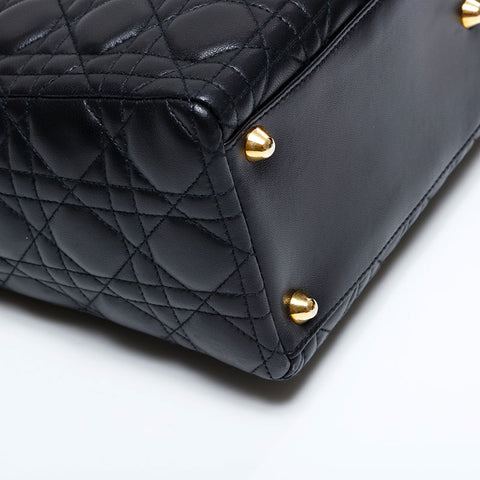 Christian Dior Lady Dior Canage 2WAY Handbag black WS21807