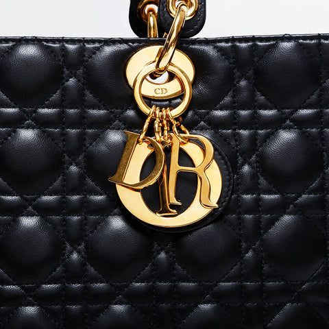 Christian Dior Lady Dior Canage 2WAY Handbag black WS21807