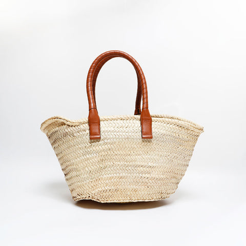 Chloe Marcy Raffia Straw Basket Bag Shoulder Bag beige WS21808