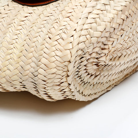 Chloe Marcy Raffia Straw Basket Bag Shoulder Bag beige WS21808