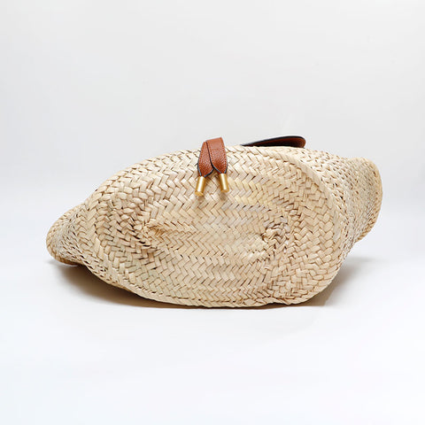 Chloe Marcy Raffia Straw Basket Bag Shoulder Bag beige WS21808