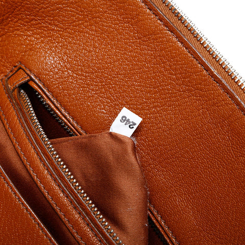 極美品 ミュウ ミュウ Miu Miu レザー 2way ハンドバッグ ブラウン WS21809