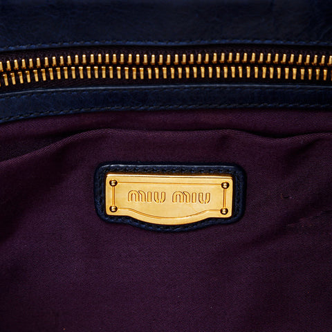 Miu Miu Materasse Shoulder Bag Navy WS21816