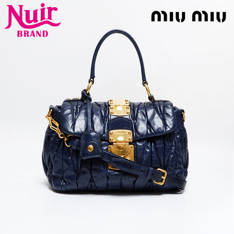 Miu Miu Materasse Shoulder Bag Navy WS21816