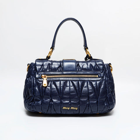 Miu Miu Materasse Shoulder Bag Navy WS21816