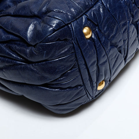 Miu Miu Materasse Shoulder Bag Navy WS21816