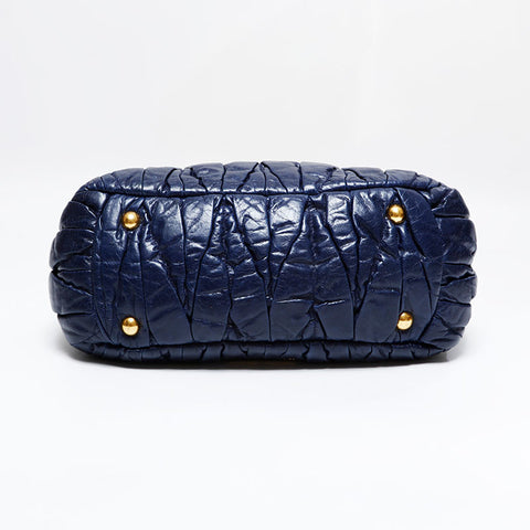 Miu Miu Materasse Shoulder Bag Navy WS21816