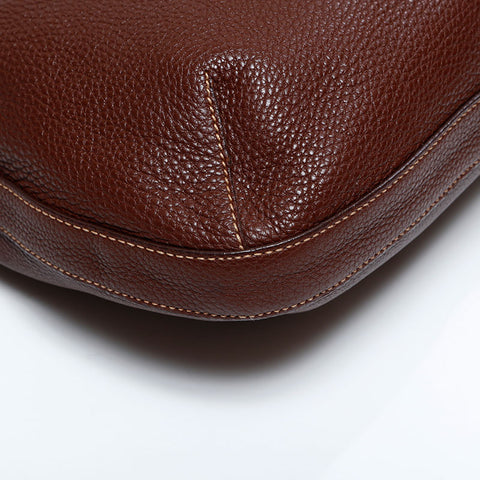 PRADA Leather one belt hobo Shoulder Bag Brown WS21818