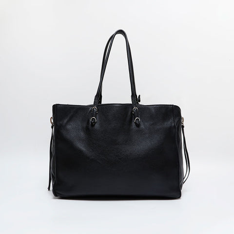 BALENCIAGA paper leather Handbag black WS21820