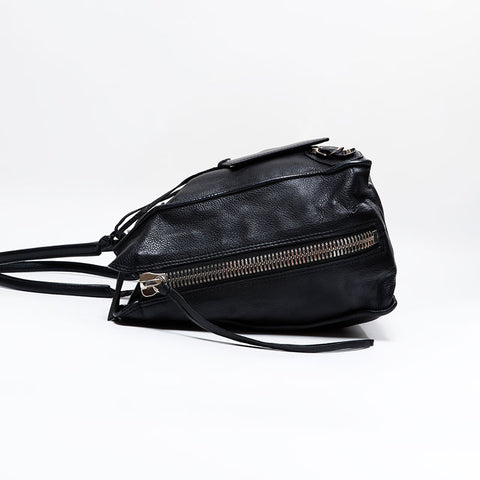 BALENCIAGA paper leather Handbag black WS21820