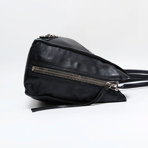 BALENCIAGA paper leather Handbag black WS21820