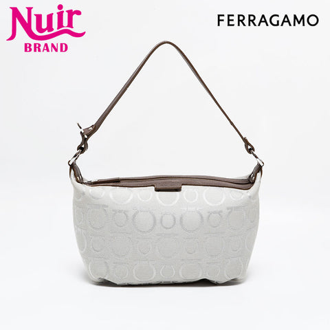 Salvatore Ferragamo Gancini Canvas Mini Handbag gray WS21821