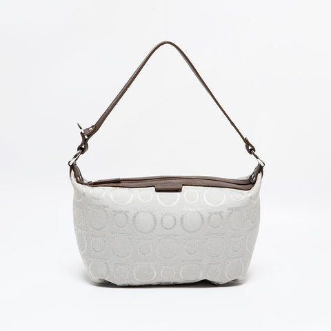 Salvatore Ferragamo Gancini Canvas Mini Handbag gray WS21821