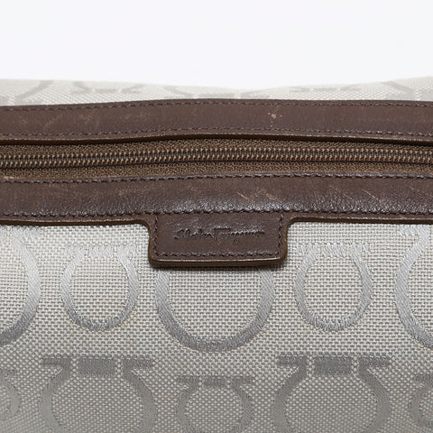 Salvatore Ferragamo Gancini Canvas Mini Handbag gray WS21821