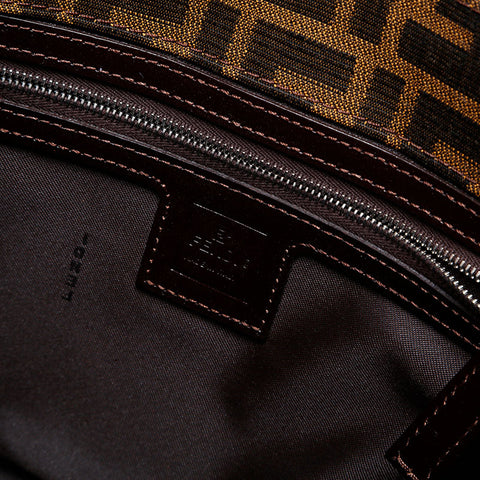 FENDI Zucca Mamma Canvas Handbag Brown WS21824