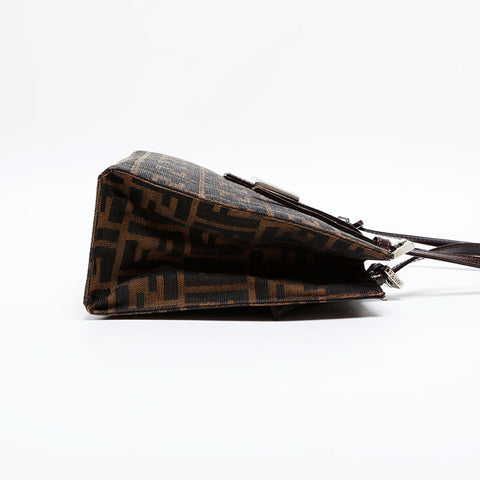 FENDI Zucca Mamma Canvas Handbag Brown WS21824