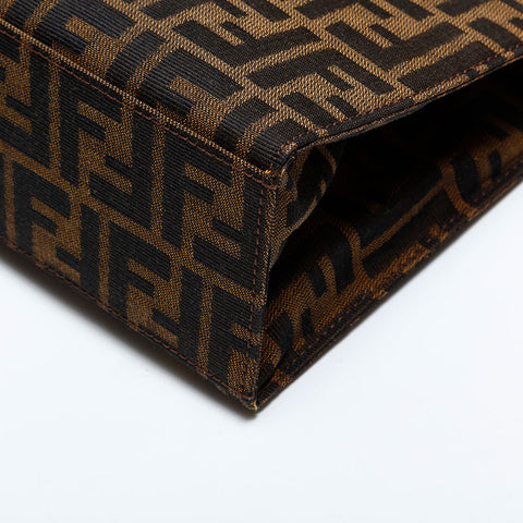 FENDI Zucca Mamma 帆布手提包 棕色 WS21824