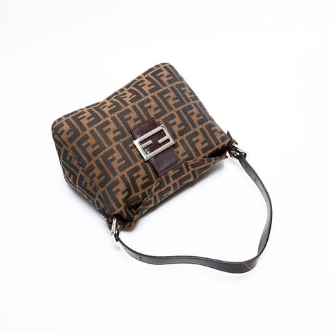 極美品 フェンディ FENDI ズッカ マンマ ショルダーバッグ ブラウン WS21825