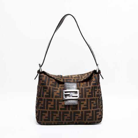 極美品 フェンディ FENDI ズッカ マンマ ショルダーバッグ ブラウン WS21825