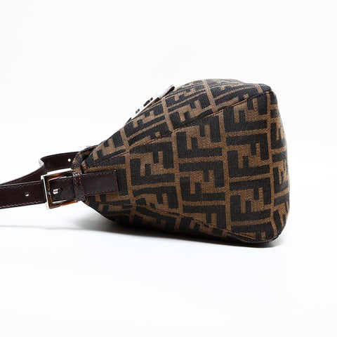 極美品 フェンディ FENDI ズッカ マンマ ショルダーバッグ ブラウン WS21825