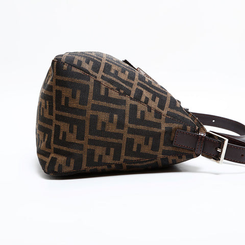 極美品 フェンディ FENDI ズッカ マンマ ショルダーバッグ ブラウン WS21825