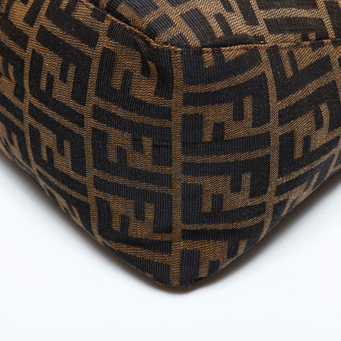 極美品 フェンディ FENDI ズッカ マンマ ショルダーバッグ ブラウン WS21825