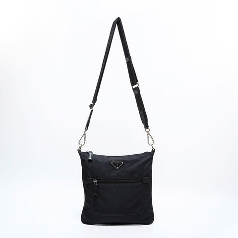 PRADA Nylon Shoulder Bag black WS21827