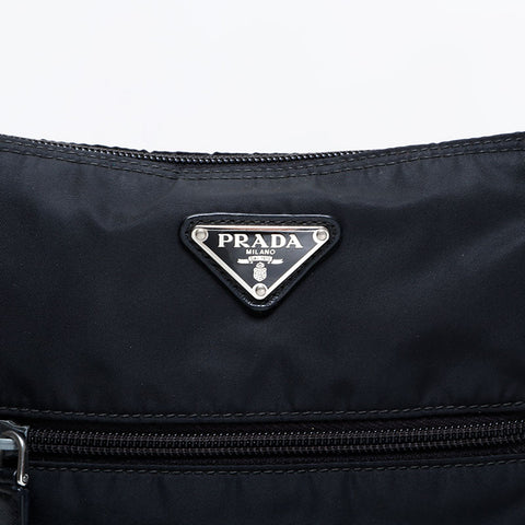 PRADA Nylon Shoulder Bag black WS21827