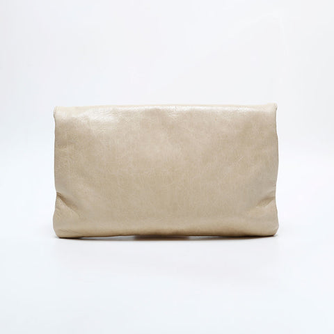 BALENCIAGA Motocross Envelope Giant Clutch bag beige WS21828