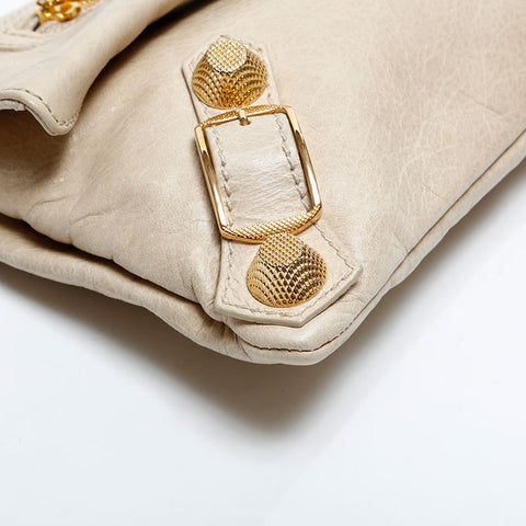 BALENCIAGA Motocross Envelope Giant Clutch bag beige WS21828