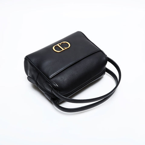 Christian Dior Leather CD logo Handbag black WS21832