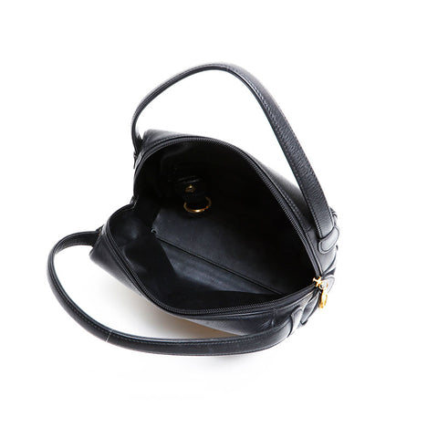 Christian Dior Leather CD logo Handbag black WS21832