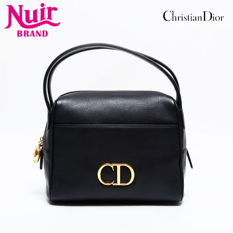 Christian Dior Leather CD logo Handbag black WS21832