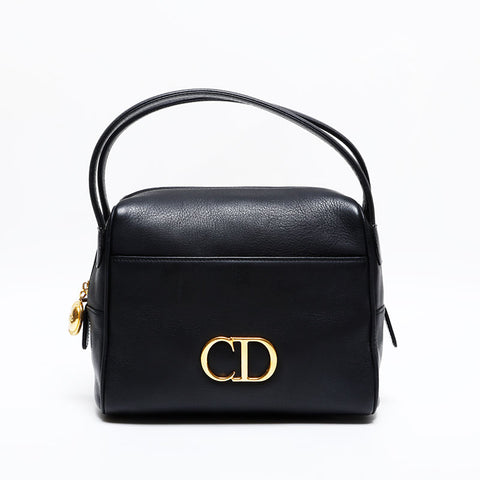 Christian Dior Leather CD logo Handbag black WS21832