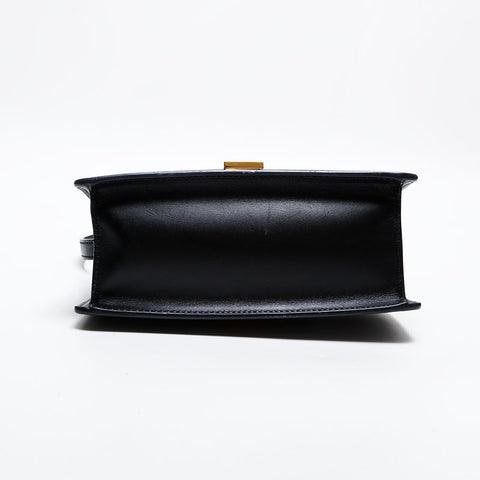 極美品 グッチ GUCCI ミニ シルヴィ レザー ハンドバッグ ブラック WS21833