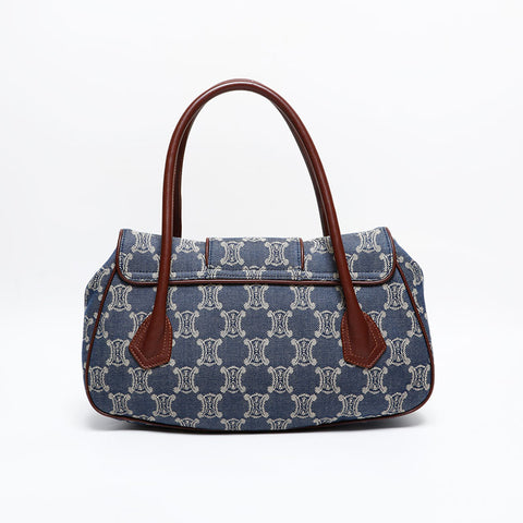 CELINE Denim Macadam Tote Bag Navy WS21834