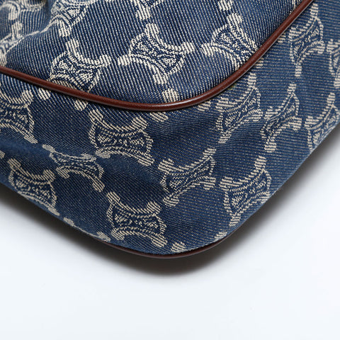 CELINE Denim Macadam Tote Bag Navy WS21834