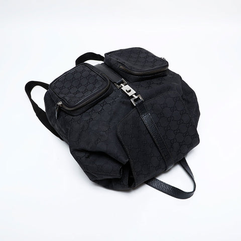 GUCCI GG 帆布背包 背包 黑色 WS21841