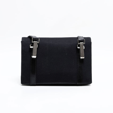 フェンディ FENDI マンマ コットン ショルダーバッグ ブラック WS21843