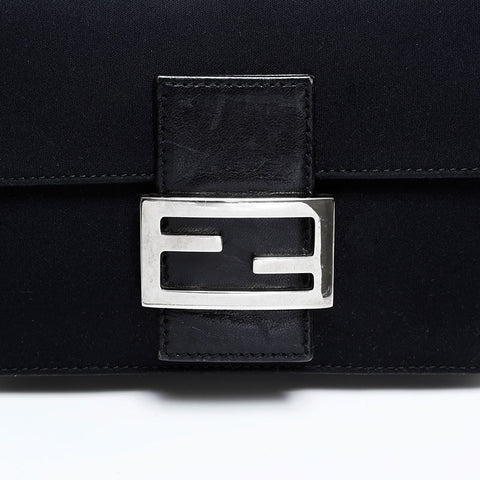 フェンディ FENDI マンマ コットン ショルダーバッグ ブラック WS21843