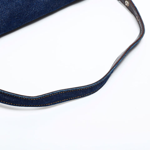 極美品 フェンディ FENDI マンマバケット デニム ショルダーバッグ ネイビー WS21845