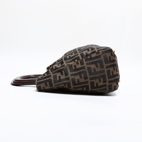 フェンディ FENDI マンマ キャンバス ハンドバッグ ブラウン WS21846
